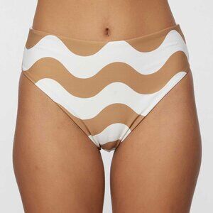 NWT O'NEILL WAVY STRIPE TULUM CHEEKY BOTTOMS SIZE: LARGE